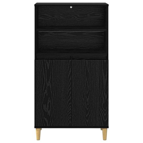 Висок шкаф Черен дъб 60 x 36 x 110 см Инженерна дървесина