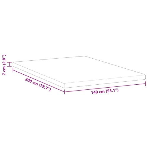 Топер за матрак от мемори пяна 140 x 200 cm Thick Меко Бяло