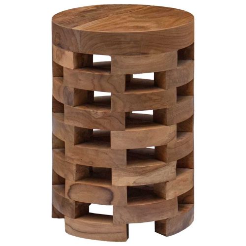 Нощно шкафче, 30x30x45 cм, тиково дърво масив