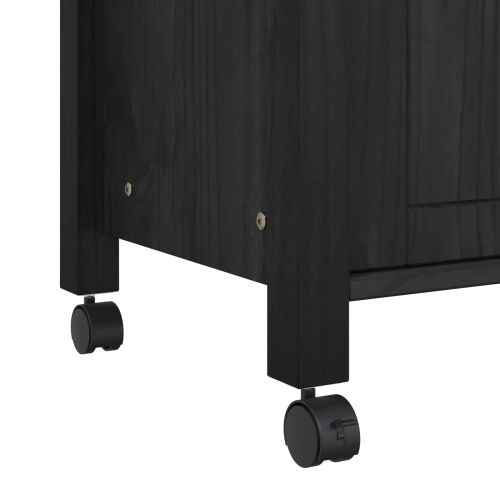 Кухненска количка MONZA Черно 60 x 40 x 88,5 см Солиден бор