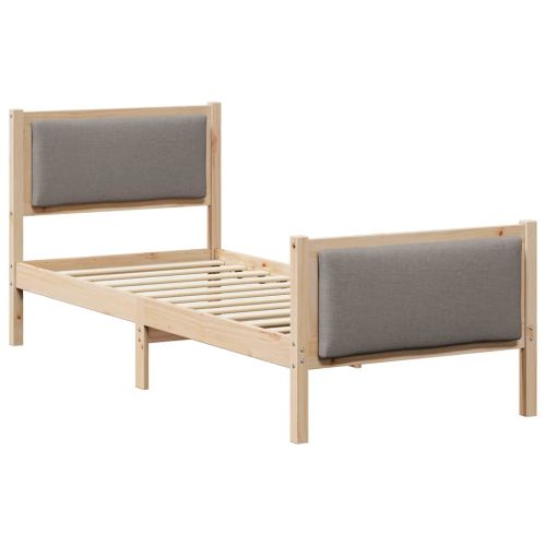 Рамка за легло с таблото Таупе 75 x 190 cm текстил
