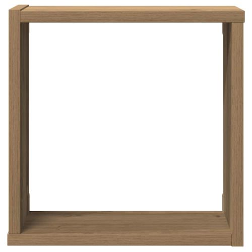 Стенни кубични рафтове, 6 бр, дъб артизан, 30x15x30 см