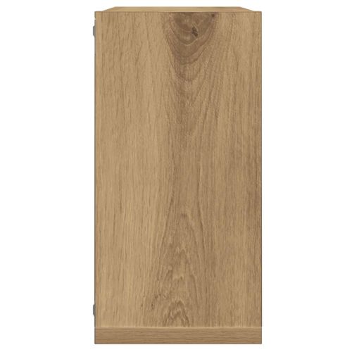 Стенни кубични рафтове, 6 бр, дъб артизан, 30x15x30 см
