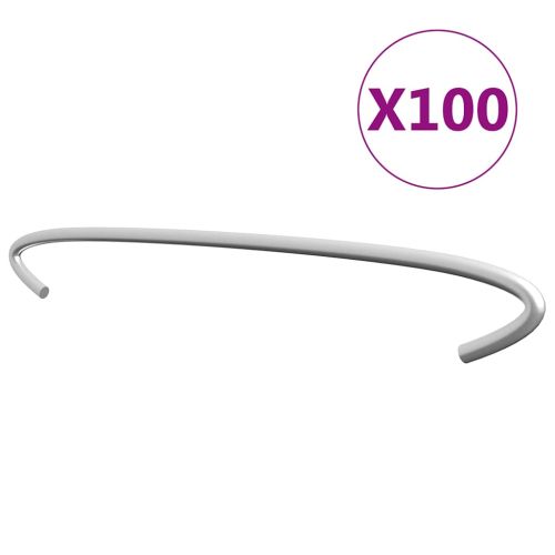 Куки за габиони, 100 бр, поцинкована стомана, 40 см