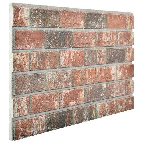 Стенни панели 10 бр. 100 x 50 cm Тъмен кафяв и сив EPS пяна