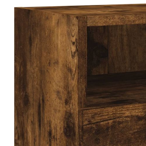 Стенен ТВ шкаф, опушен дъб, 60x30x30 см, инженерно дърво