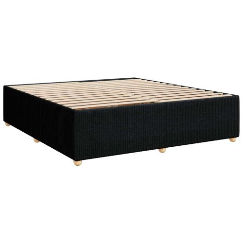 Континентално легло с матрак Черно 180 x 200 cm Текстил