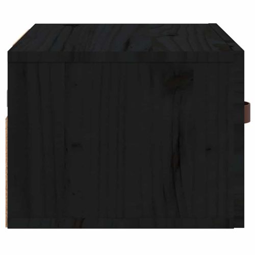 Нощни шкафчета за стенен монтаж, 2 бр, черен, 40x29,5x22 см