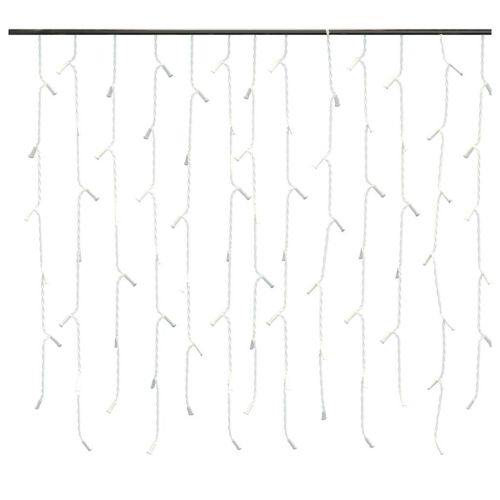 LED завеса ледени висулки 10 м 400 LED топло бяло 8 режима