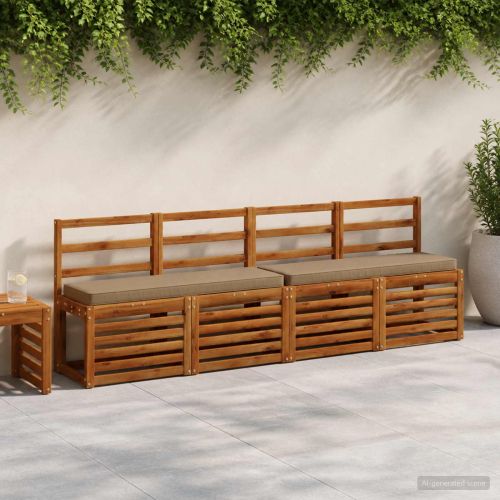 Калъфи за пейки, 2 части VUGHT 2 pcs 100% полиестер Таупе