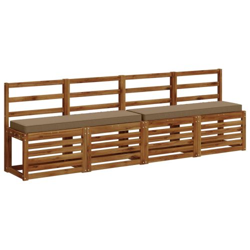 Калъфи за пейки, 2 части VUGHT 2 pcs 100% полиестер Таупе