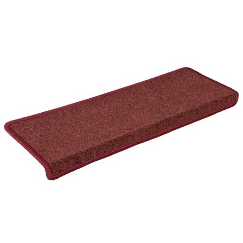 Изтривалки за стълби, 30 бр., 65x21x4 см, бордо, правоъгълен кант