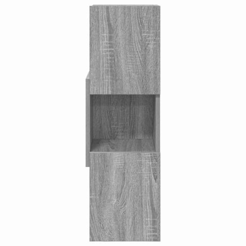 Ъглов шкаф 25,5x25x80см Инженерна дървесина Сив Сонома
