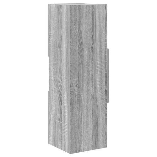 Ъглов шкаф 25,5x25x80см Инженерна дървесина Сив Сонома