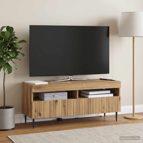 LED телевизионен кабинет ZWOLLE 100 x 35 x 43 см Дъб артизан