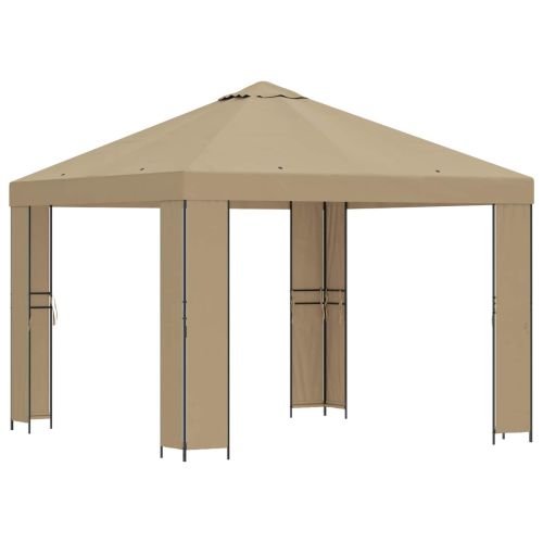 Шатра 3 x 3 m Бежово Полиестер и стомана 190 gsm