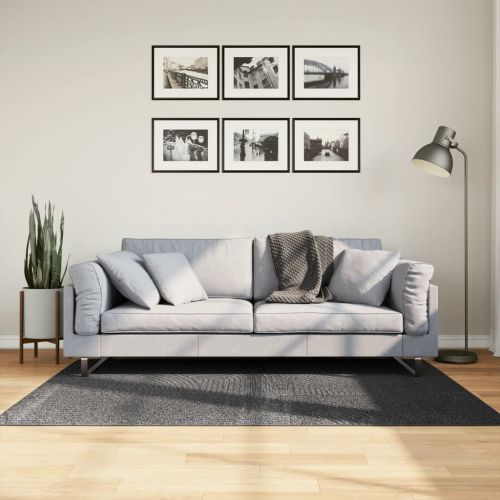 Килим IZA с къс косъм, скандинавски вид, антрацит, 120x170 см