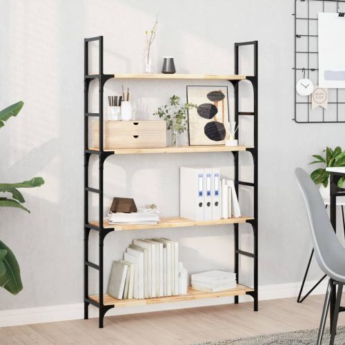 Плаващи рафтове, 4 бр., 80x20x2 см, необработена масивна акация