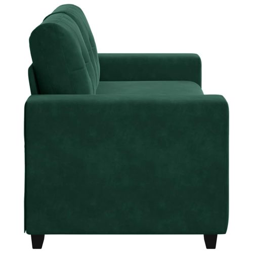 Loveseat Sofa Dark Green 140 cm Velvet - Untranslated