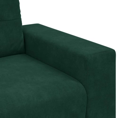 Loveseat Sofa Dark Green 140 cm Velvet - Untranslated