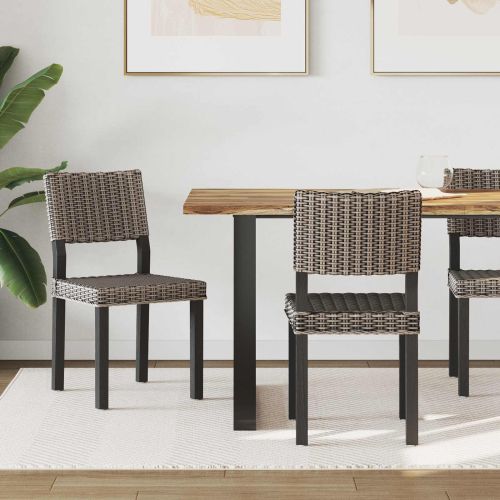 Трапезен стол GENDT 2 бр. Кубу Ратан Черен лак 46 x 55 x 84 см