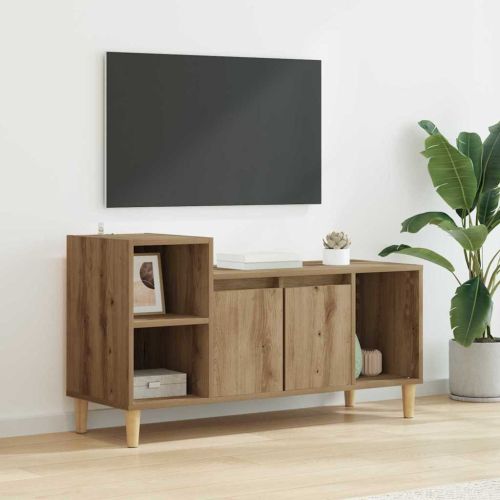ТВ шкаф 100 x 35 x 55 см Дъб Инженерна дървесина