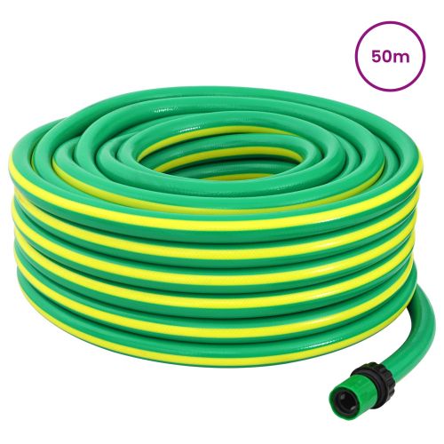 Градинска маркучка 5 слоя Зелен и жълт 3/4'' 50 м ПВЦ