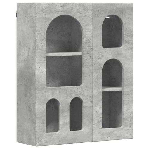 Висящ шкаф с рафт ELST Бетонно сиво 59 x 20 x 71,5 см
