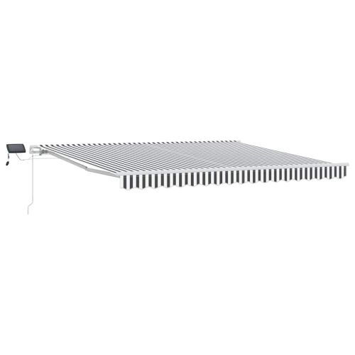 Прибираща се тента Антрацит и бяло 400 × 300 cm