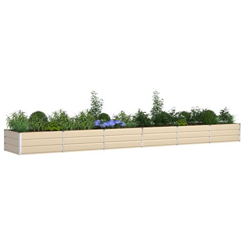 Кашпа Слонова кост 580 x 100 x 45 см Поцинкована стомана