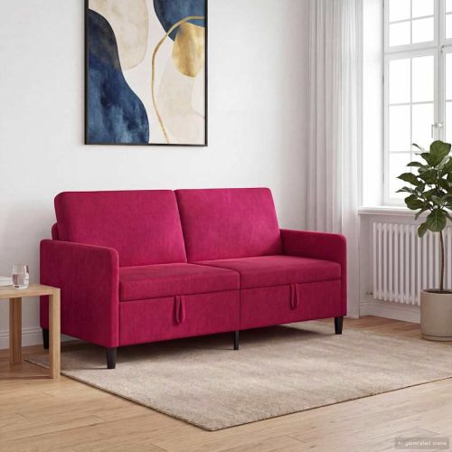Диван с storage Виненочервен 172 x 78 x 87 см Полиестер