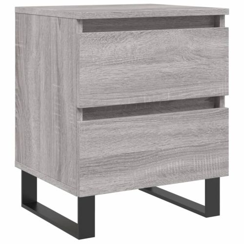 Нощно шкафче сив сонома 40x35x50 см инженерно дърво
