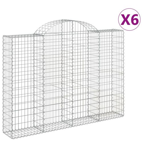 Габионни кошници арка 6 бр 200x30x140/160 см поцинковано желязо