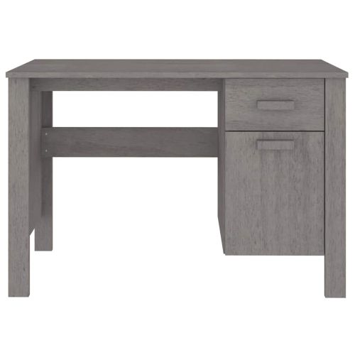 Бюро HAMAR, светлосиво, 113x50x75 см, борово дърво масив