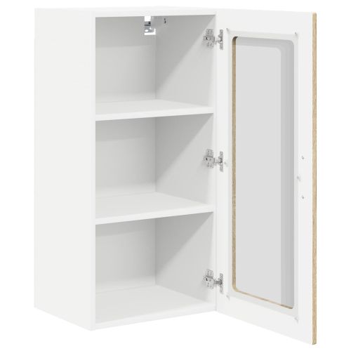 Стенен стъклен шкаф PORTO Сонома дъб 40 x 31 x 80 см