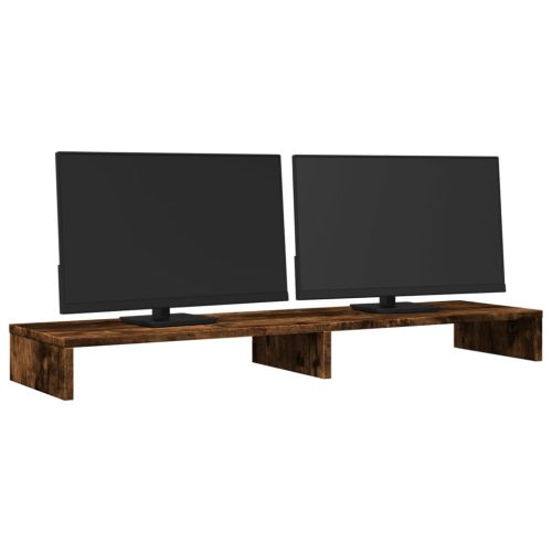 Поставка за монитор, опушен дъб, 100x27x10 см, инженерно дърво