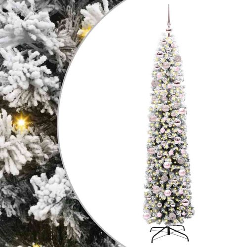 С изкуствено коледно дърво с 300 LED светодиода Зелен 180 cm