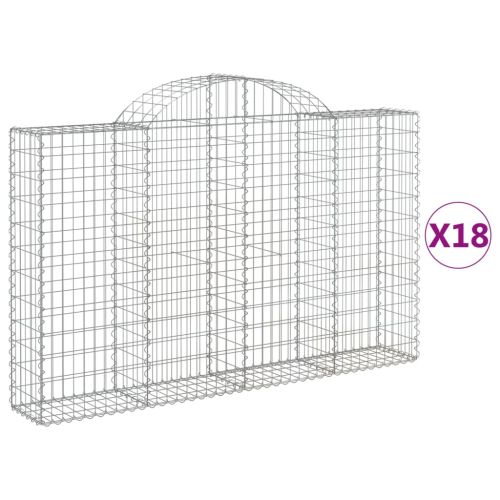 Габионни кошници арка 18 бр 200x30x120/140см поцинковано желязо