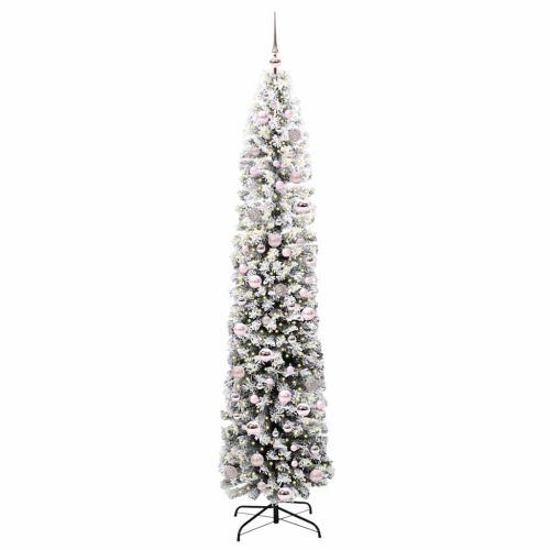 С изкуствено коледно дърво с 300 LED светодиода Зелен 210 cm