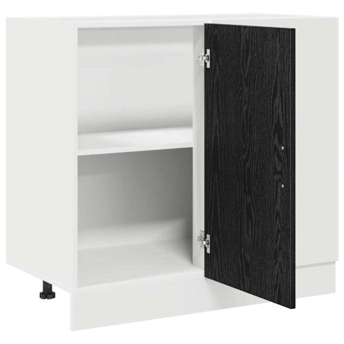 Кухненски ъглов основен шкаф Черен дъб 86 x 46 x 81,5 см