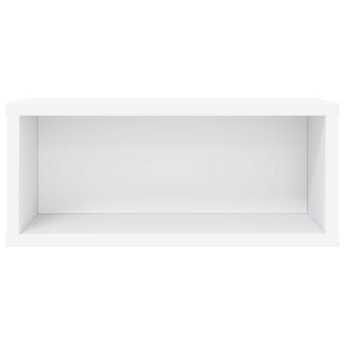 Рафтове за CDs 2 бр. Бяло 40 x 17 x 17 см Инженерна дървесина