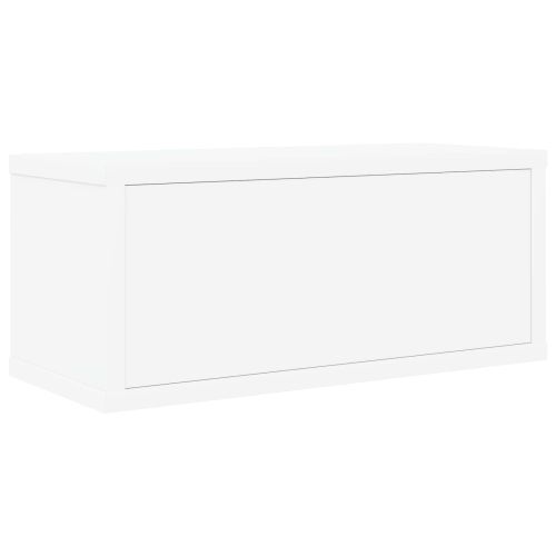 Рафтове за CDs 2 бр. Бяло 40 x 17 x 17 см Инженерна дървесина