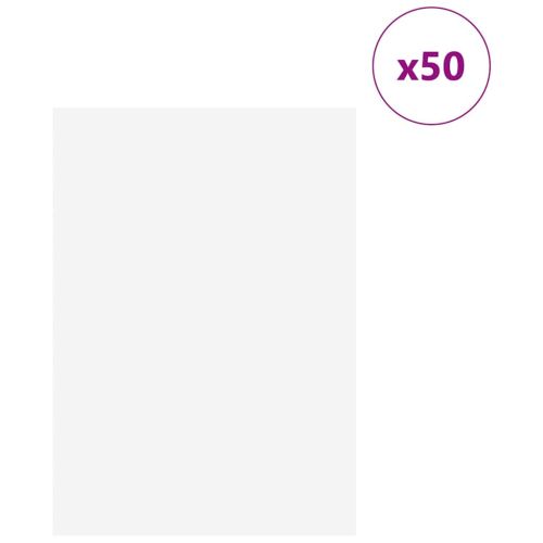 Декор панели 50 бр. Бяло 21 x 30 x 0,27 см Инженерна дървесина