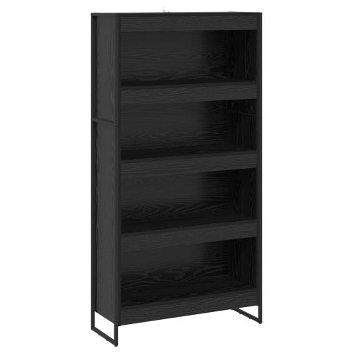 Шкаф за книги 80 x 30 x 155 см Инженерна дървесина Черния дъб