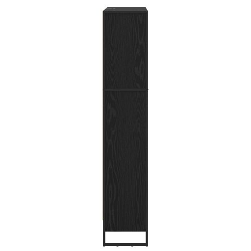 Шкаф за книги 80 x 30 x 155 см Инженерна дървесина Черния дъб