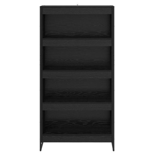 Шкаф за книги 80 x 30 x 155 см Инженерна дървесина Черния дъб
