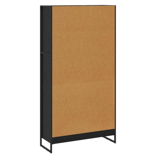 Шкаф за книги 80 x 30 x 155 см Инженерна дървесина Черния дъб