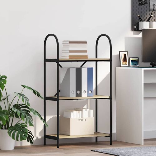 Рафт за книги 3 нива 60 x 30 x 109 см Инженерна дървесина