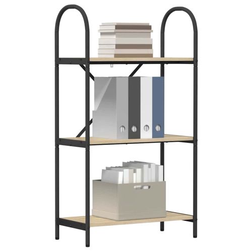 Рафт за книги 3 нива 60 x 30 x 109 см Инженерна дървесина