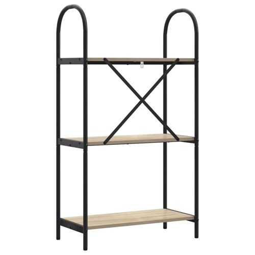 Рафт за книги 3 нива 60 x 30 x 109 см Инженерна дървесина